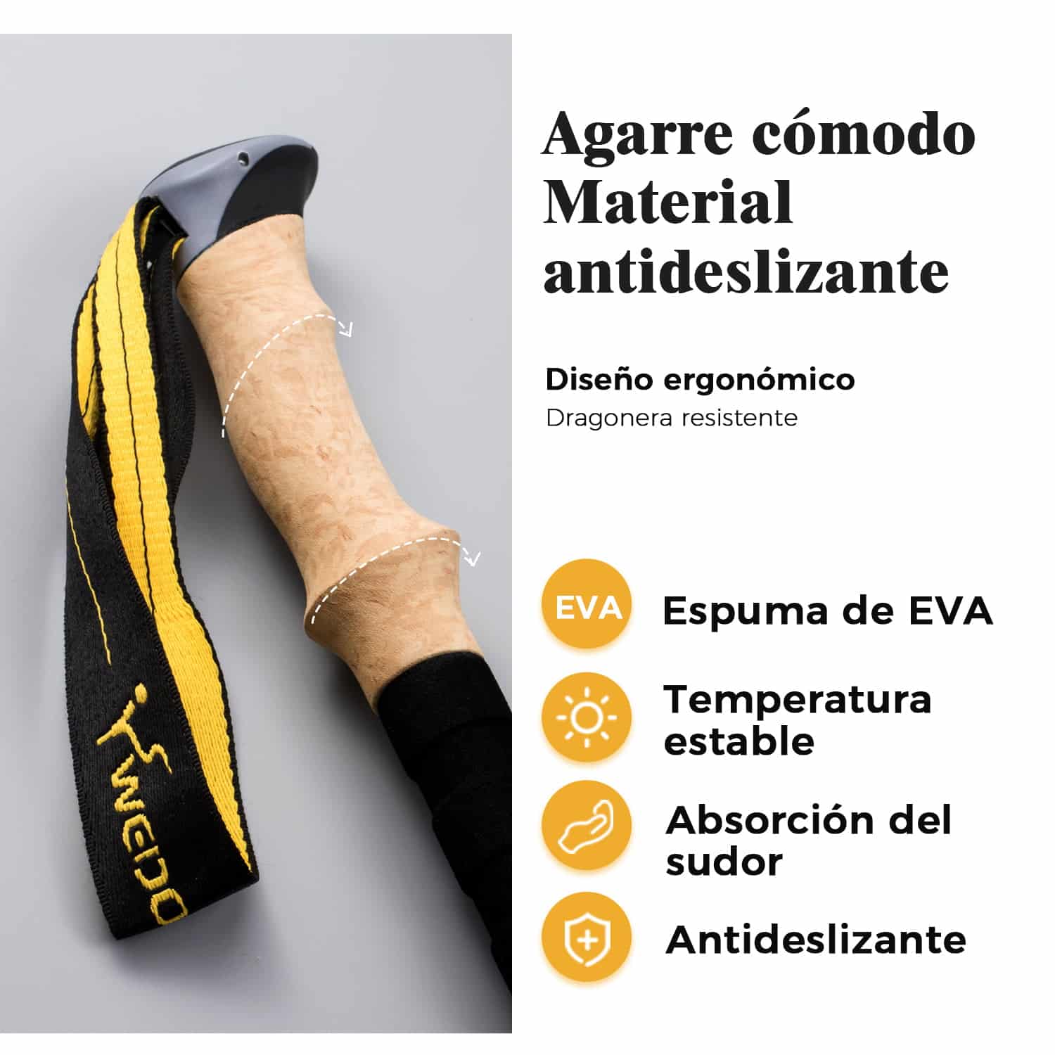 Agarre EVA tipo corcho baston senderismo