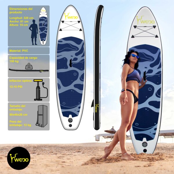 Tabla paddle surf hinchable Blue Ocean - Caracteristicas